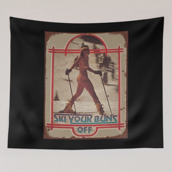 Item preview, Vintage female ski - ski your buns off  designed and sold by lanorao.