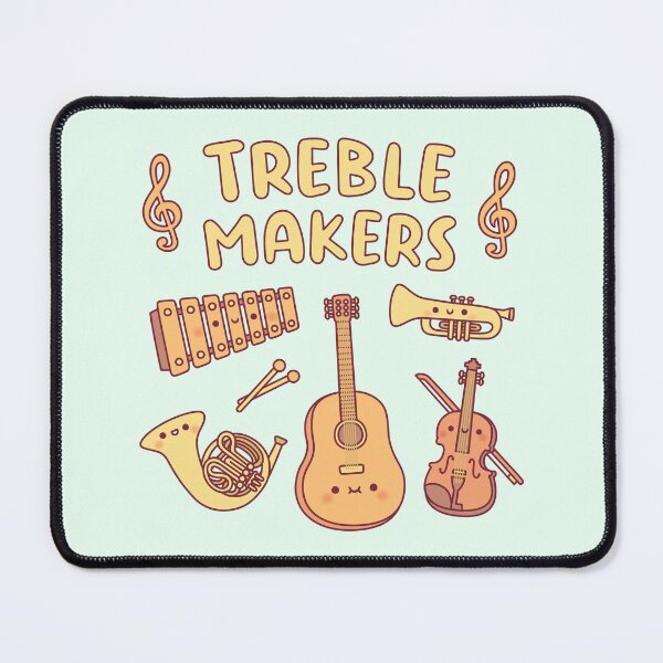 Item preview, Cute Musical Instruments, Treble Makers Music Pun designed and sold by rustydoodle.