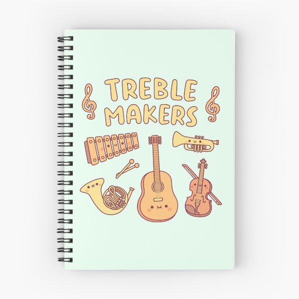 Item preview, Cute Musical Instruments, Treble Makers Music Pun designed and sold by rustydoodle.