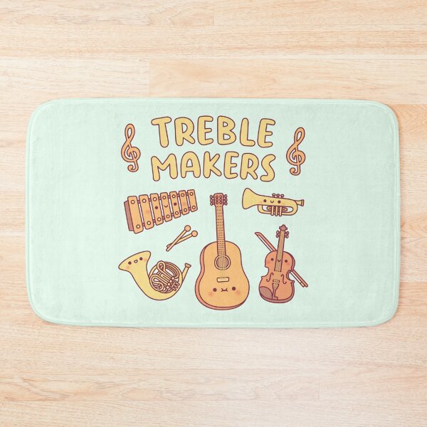 Item preview, Cute Musical Instruments, Treble Makers Music Pun designed and sold by rustydoodle.