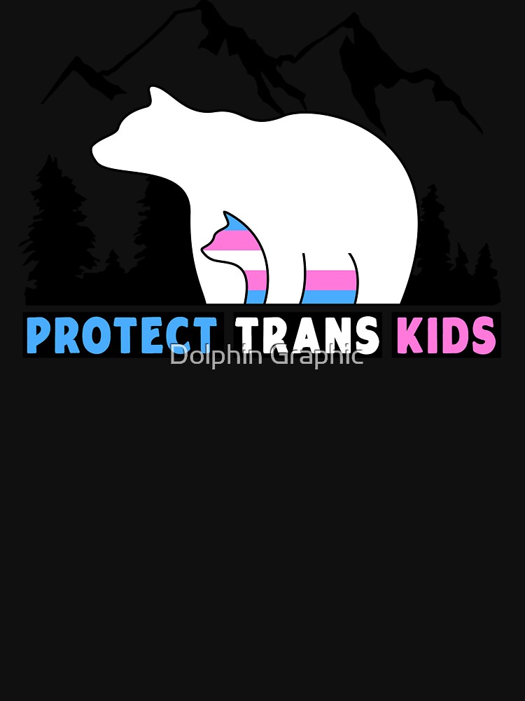 Disover Transgender Pride Protect Trans Kids Bear Mom LGBT month | Active T-Shirt