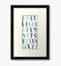 Alphabet Typography Framed Print