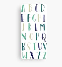 Alphabet Typography Metal Print