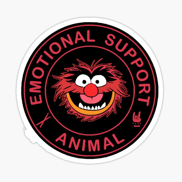 "Muppets Emotional Support Animal" Sticker by MustafaMeyer Redbubble