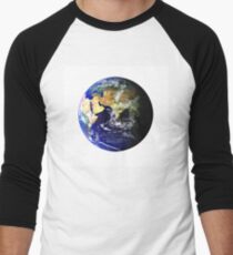 Earth Globe Men's Baseball ¾ T-Shirt