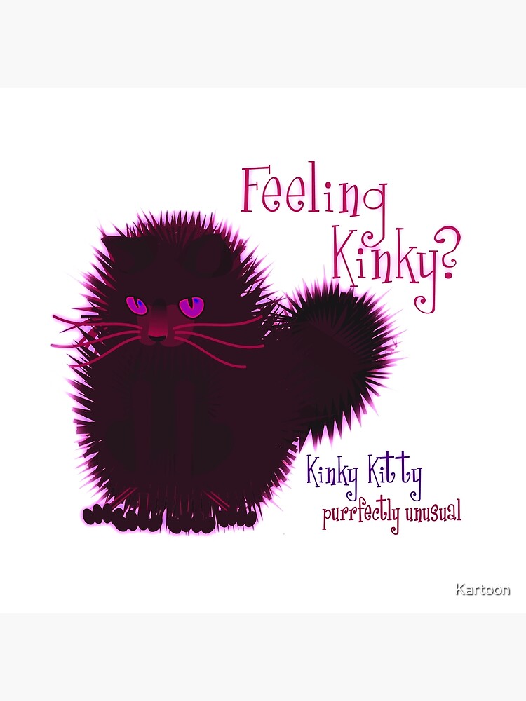 "KINKY KITTY Feeling Kinky" Throw Pillow for Sale by Kartoon Redbubble