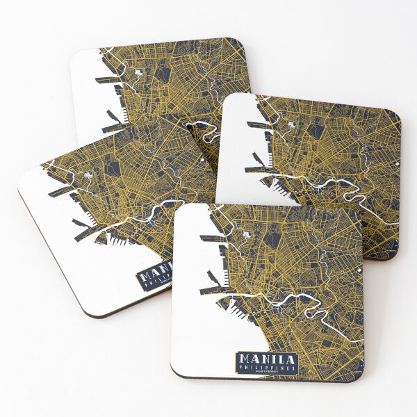 Item preview, Manila City Map of the Philippines - Gold Art Deco designed and sold by deMAP.