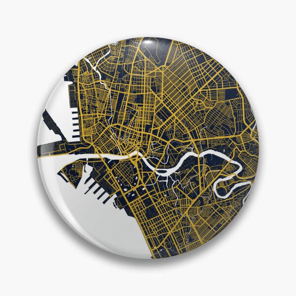 Item preview, Manila City Map of the Philippines - Gold Art Deco designed and sold by deMAP.