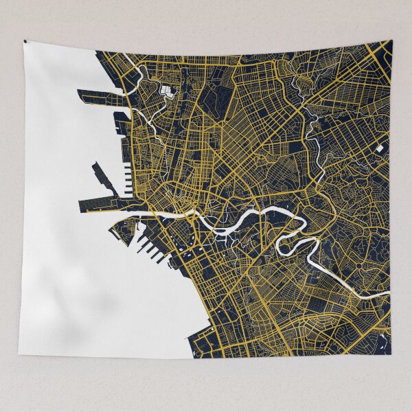 Item preview, Manila City Map of the Philippines - Gold Art Deco designed and sold by deMAP.