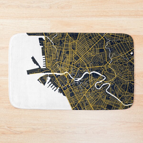 Item preview, Manila City Map of the Philippines - Gold Art Deco designed and sold by deMAP.