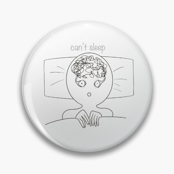 Item preview, Can't Sleep Emotion Print Drawing Fashion Illustration Black And White designed and sold by ArtistaPrint.