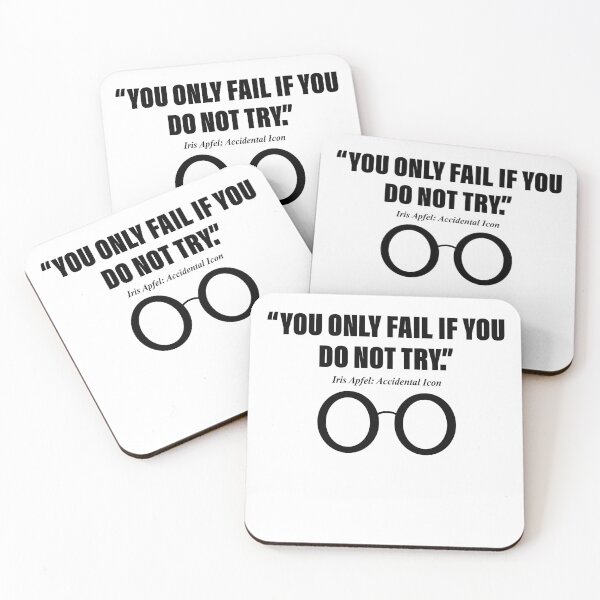 Item preview, Iris Apfel - Iris Apfel inspired - You Only Fail if You Do Not Try designed and sold by OrlandoUnique.
