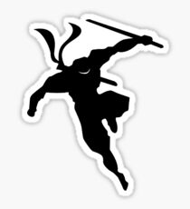 Ninja Silouhette - landing Sticker