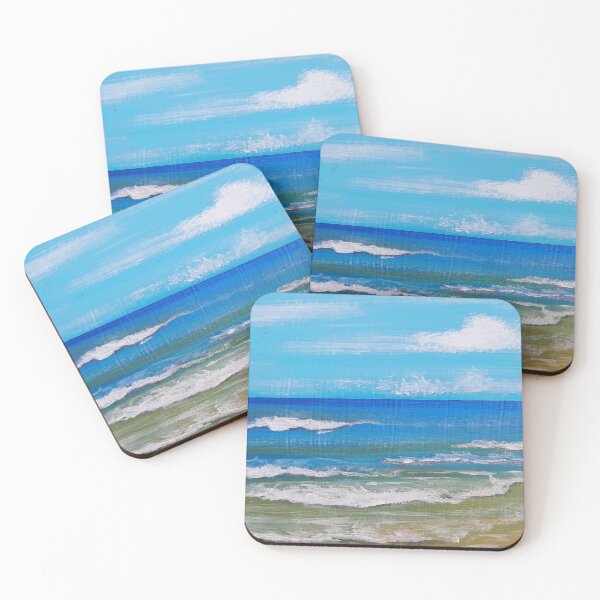 Artikelvorschau, Die Niederlande Dutch Seascape View, Holland Lowtide Blue Beachscape entworfen und verkauft von DiensDesign.