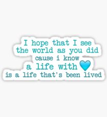 Supermarket Flowers Lyrics: Stickers | Redbubble