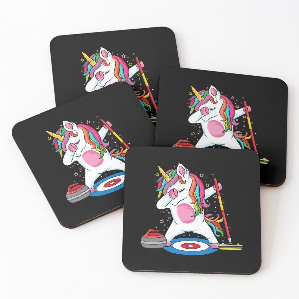 Item preview, Magical Dabbing Unicorn Curling Player Ice Sports Curling designed and sold by levintere.