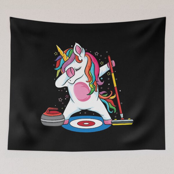Item preview, Magical Dabbing Unicorn Curling Jugador Deportes sobre hielo Curling designed and sold by levintere.