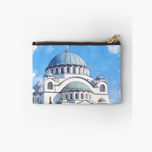 Item preview, Temple of Saint Sava Serbia Watercolor Art designed and sold by Blok45.