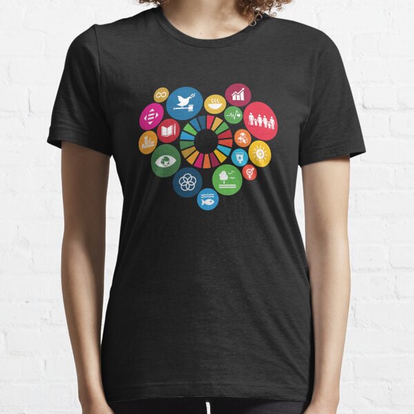 Artikel-Vorschau von Ich liebe die Ziele für nachhaltige Entwicklung SDGs 2030 Essential T-Shirt, designt und verkauft von MehmetGumusteki.