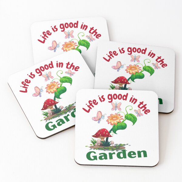 Item preview, Life is Good in the Garden Design on a white background designed and sold by CreativNode.