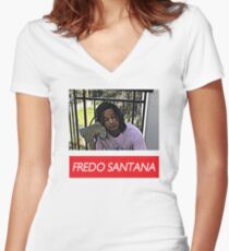 Fredo Santana Women's Fitted V-Neck T-Shirt