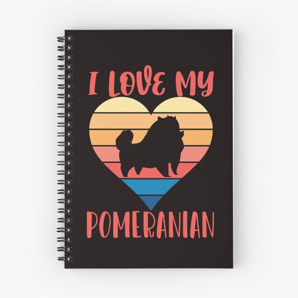 Item preview, Retro Love Pomeranian Heart Pommy Pom German Spitz Puppy Pet designed and sold by TomGiantDesigns.