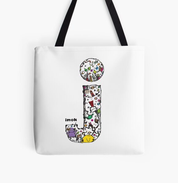 IMOK Letter J All Over Print Tote Bag