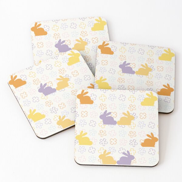 Item preview, Cute Easter Rabbit Flower Pattern designed and sold by CreativNode.