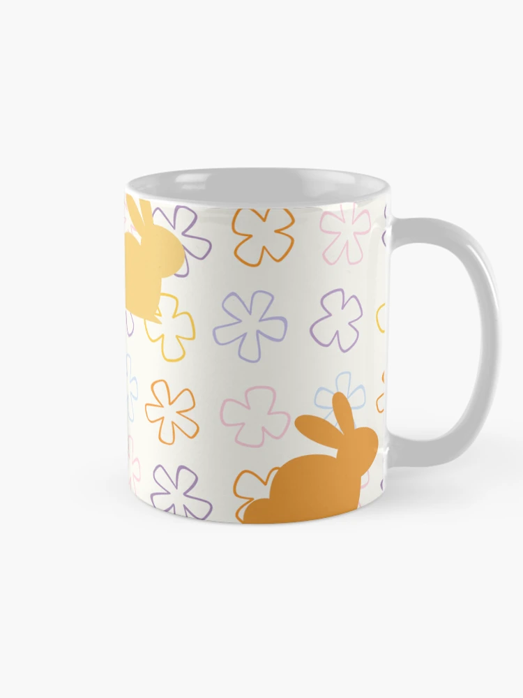 Thumbnail 3 of 6, Coffee Mug, Cute Easter Rabbit Flower Pattern designed and sold by CreativNode.