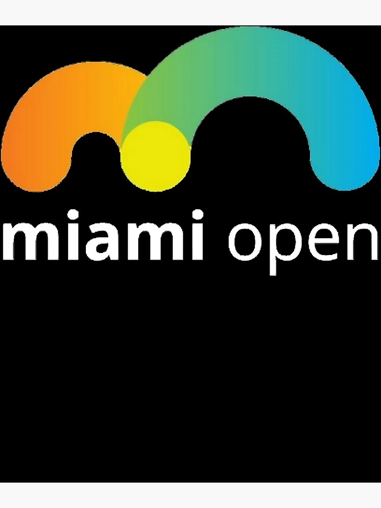 "miami open logo black " Poster for Sale by RyanOldham Redbubble