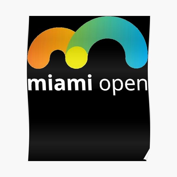 Miami Open Logo Black Poster For Sale By Ryan Oldham Redbubble