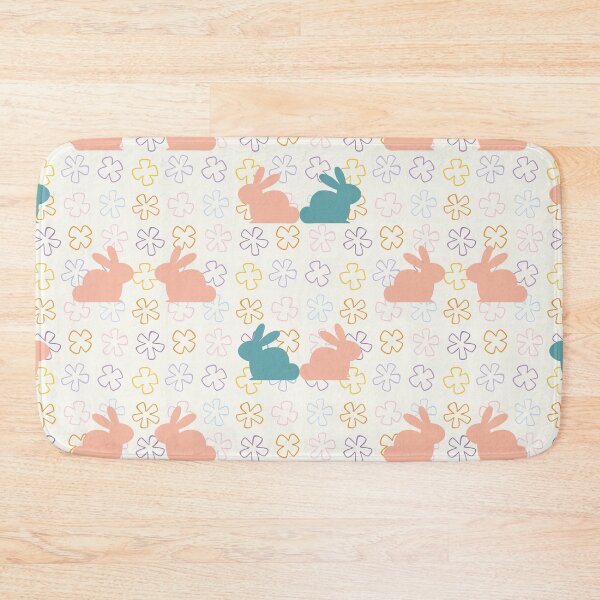 Item preview, Cute Easter Rabbit Flower Pattern designed and sold by CreativNode.