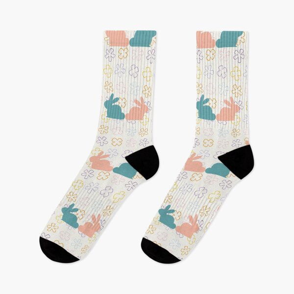 Item preview, Cute Easter Rabbit Flower Pattern designed and sold by CreativNode.