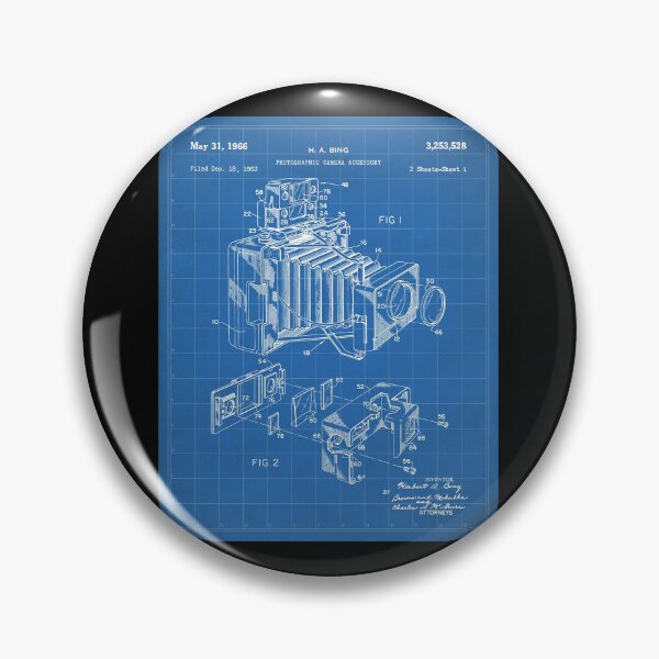 Item preview, Vintage Camera Patent - Photographic Camera Art - Blueprint Poster designed and sold by kwonwgeastepf.