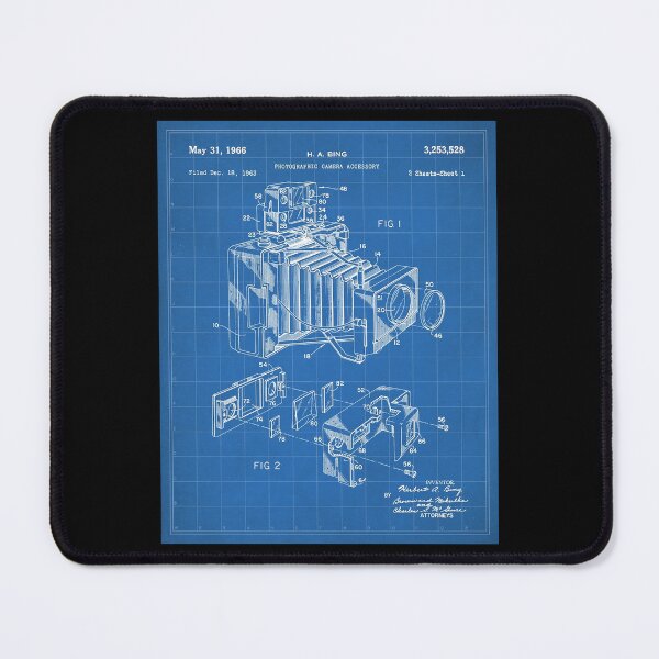 Item preview, Vintage Camera Patent - Photographic Camera Art - Blueprint Poster designed and sold by kwonwgeastepf.