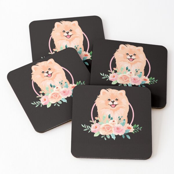 Item preview, Pomeranian Flowers Pommy Pom Dog Breed German Spitz Puppy designed and sold by TomGiantDesigns.
