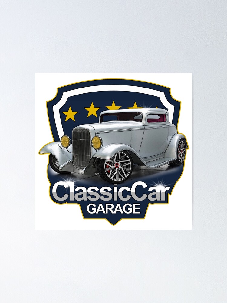 "Classic Car Garage" Poster for Sale by WilcoxPhotoArt Redbubble