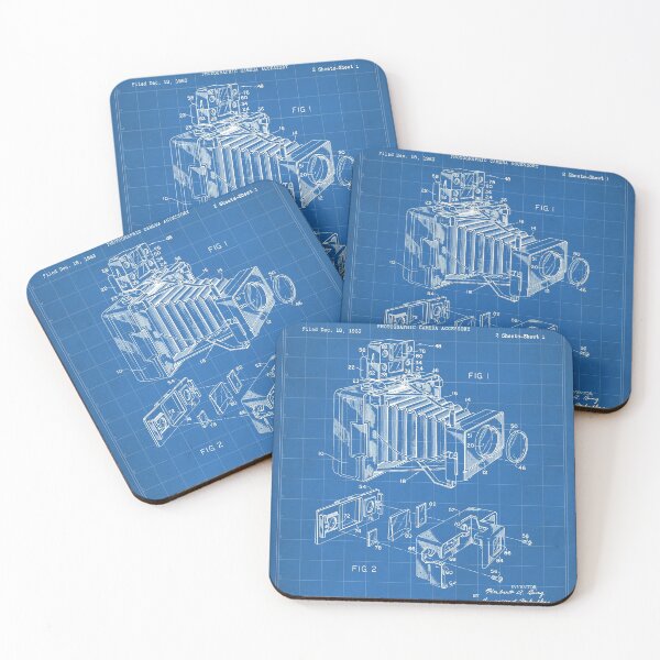 Item preview, Vintage Camera Patent - Photographic Camera Art - Blueprint Poster designed and sold by kwonwgeastepf.