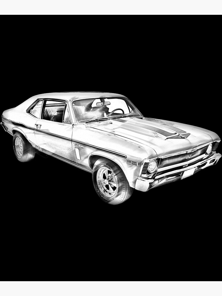 1969 Chevrolet Nova Yenko 427 Muscle Car Illustration Classic