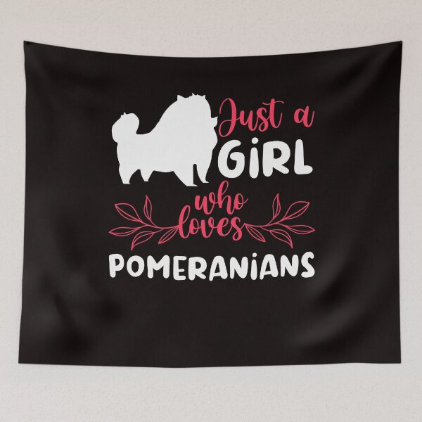 Item preview, Girl Who Loves Pomeranian Pommy Pom German Spitz Puppy Pet designed and sold by TomGiantDesigns.