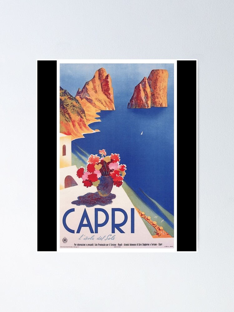 Vintage Capri Italy Travel Poster Poster Poster For Sale By Kwonwgeastepf Redbubble