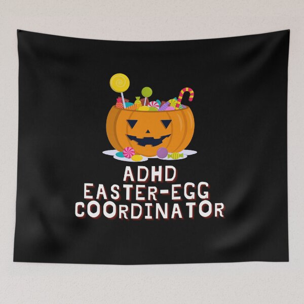 Item preview, ADHD - Easter Egg Coordinator - Trick or Treat Pumpkin Candy Basket - Light on Dark designed and sold by TheBerriesADHD.
