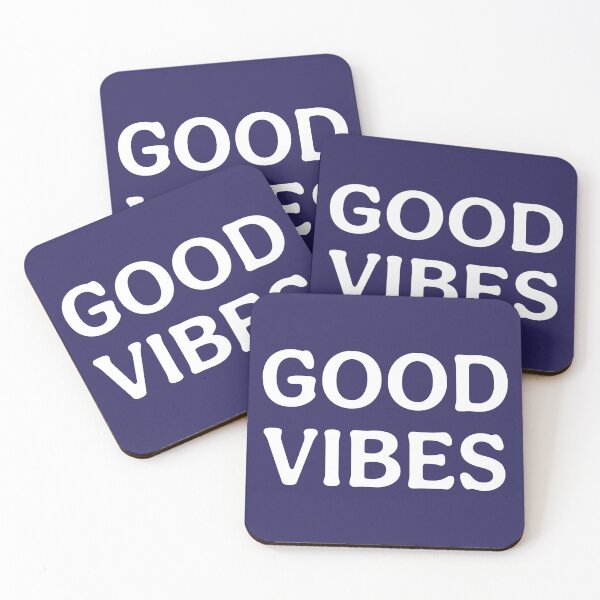 Item preview, Good Vibes (White Navy Blue) Personal Maxim Print designed and sold by ToluaPrints.