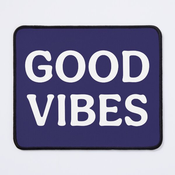 Item preview, Good Vibes (White Navy Blue) Personal Maxim Print designed and sold by ToluaPrints.