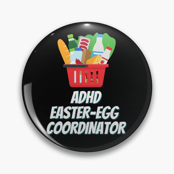 Item preview, ADHD - Easter Egg Coordinator - Shopping Basket - Light on Dark designed and sold by TheBerriesADHD.