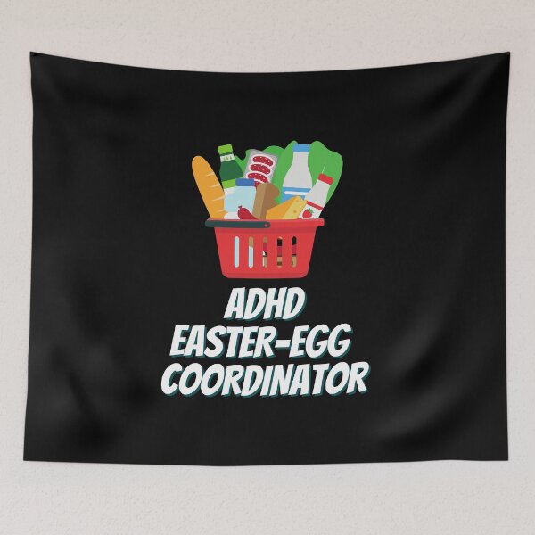 Item preview, ADHD - Easter Egg Coordinator - Shopping Basket - Light on Dark designed and sold by TheBerriesADHD.