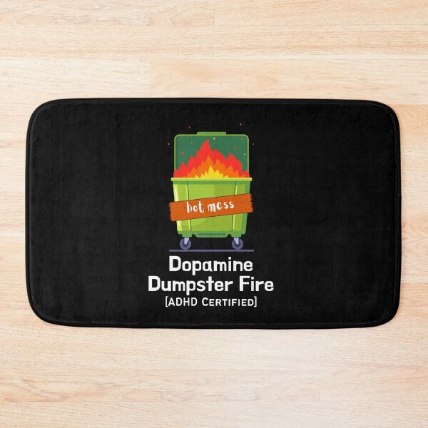Item preview, ADHD - Dopamine Dumpster Fire - ADHD Certified - Light on Dark designed and sold by TheBerriesADHD.