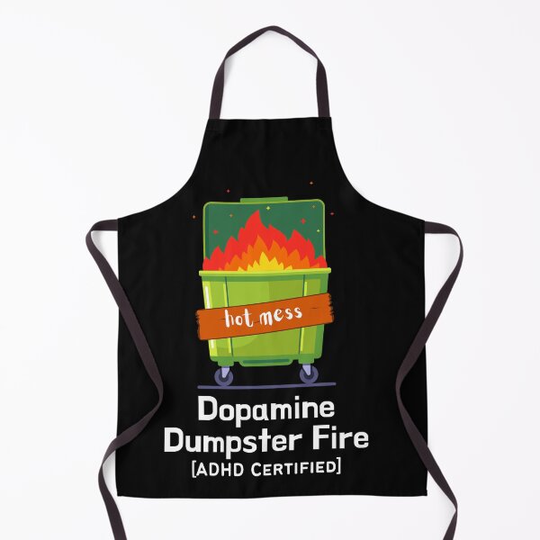 Item preview, ADHD - Dopamine Dumpster Fire - ADHD Certified - Light on Dark designed and sold by TheBerriesADHD.