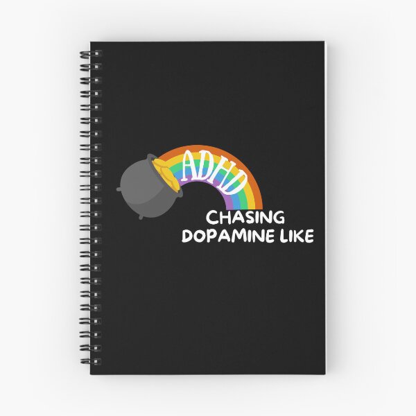 Item preview, ADHD - Chasing Dopamine like Gold at the end of the Rainbow - Light on Dark designed and sold by TheBerriesADHD.