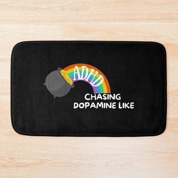 Item preview, ADHD - Chasing Dopamine like Gold at the end of the Rainbow - Light on Dark designed and sold by TheBerriesADHD.